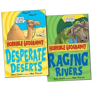 Horrible Geography Collection 2 Books Set Racing Rivers Desperate Deserts